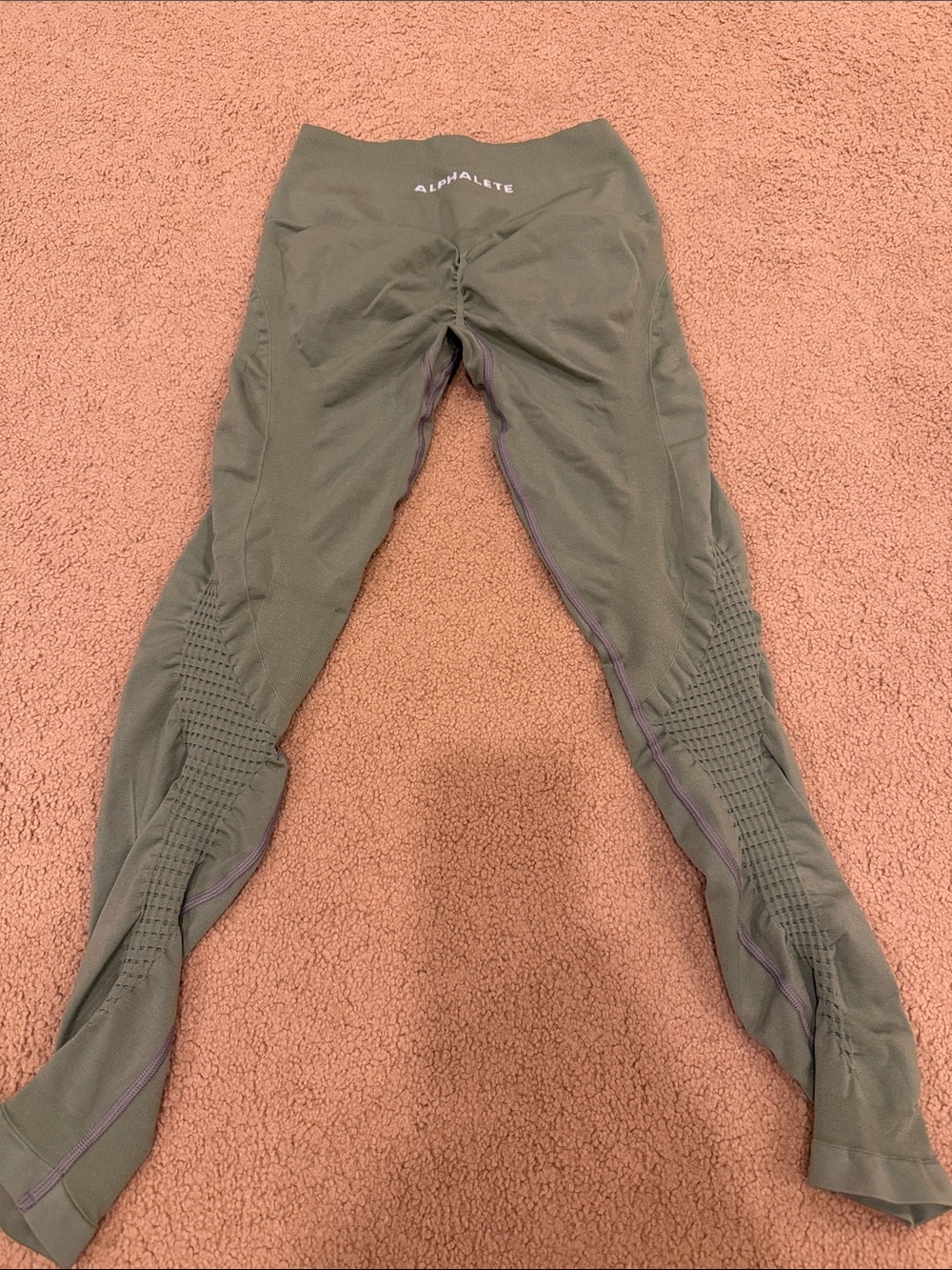 Alphalete Olive Seamless Sculpting Leggings